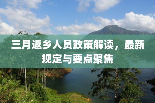三月返乡人员政策解读，最新规定与要点聚焦