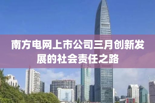 南方电网上市公司三月创新发展的社会责任之路