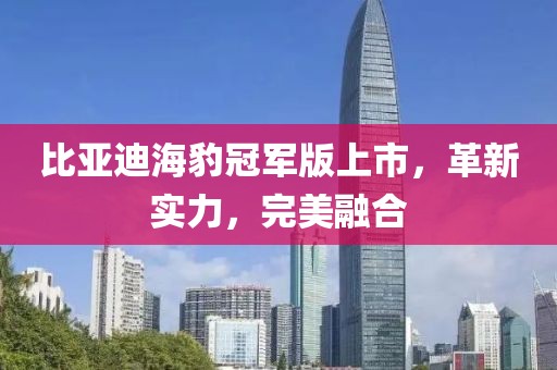 比亚迪海豹冠军版上市，革新实力，完美融合