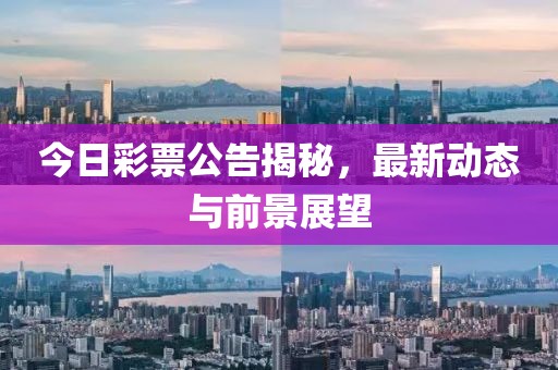 今日彩票公告揭秘，最新动态与前景展望