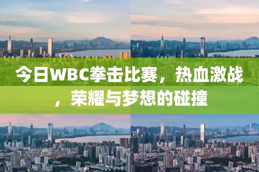 今日WBC拳击比赛，热血激战，荣耀与梦想的碰撞