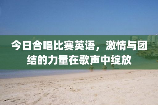 今日合唱比赛英语，激情与团结的力量在歌声中绽放