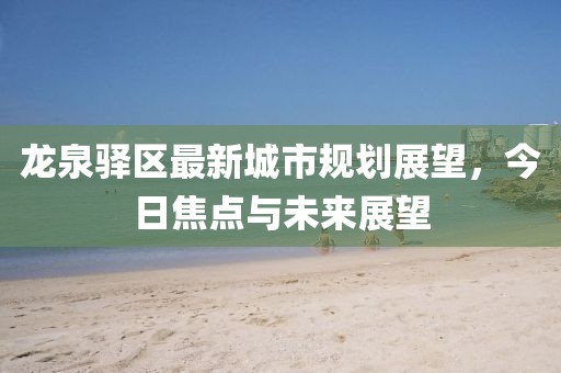 龙泉驿区最新城市规划展望，今日焦点与未来展望