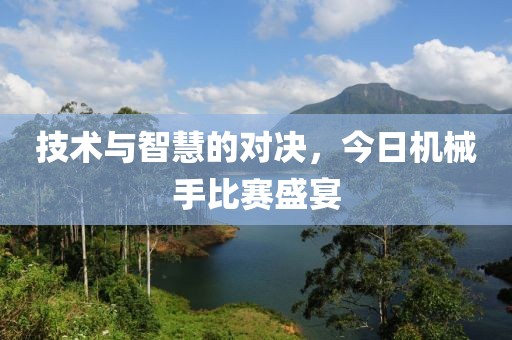 技术与智慧的对决，今日机械手比赛盛宴