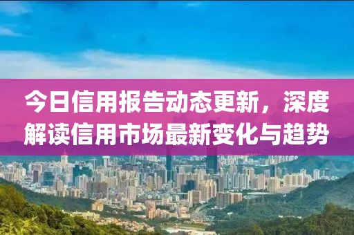 今日信用报告动态更新，深度解读信用市场最新变化与趋势