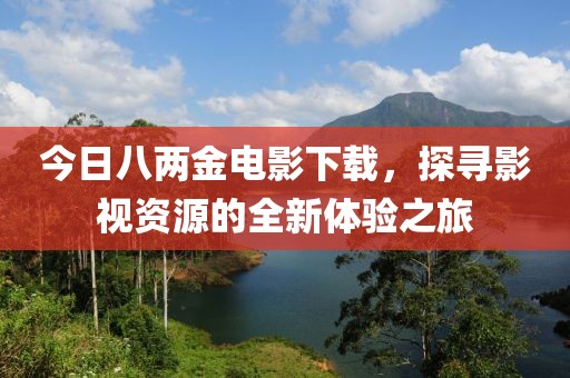 今日八两金电影下载，探寻影视资源的全新体验之旅