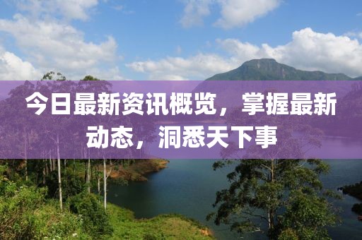 今日最新资讯概览，掌握最新动态，洞悉天下事