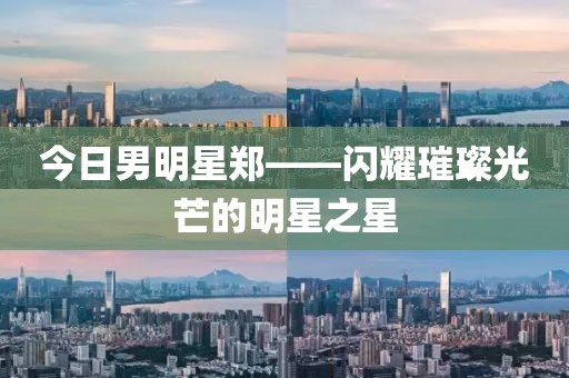 今日男明星郑——闪耀璀璨光芒的明星之星