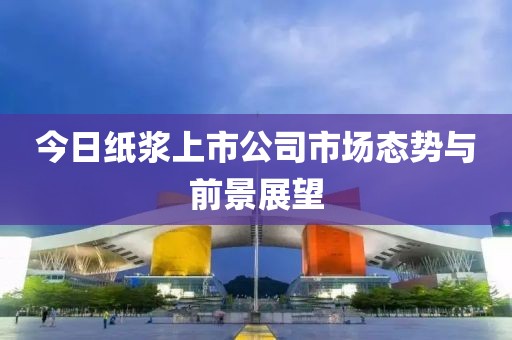 今日纸浆上市公司市场态势与前景展望