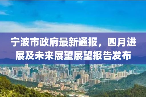 宁波市政府最新通报，四月进展及未来展望展望报告发布