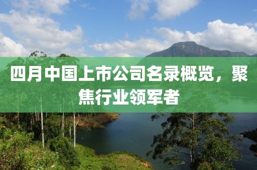 四月中国上市公司名录概览，聚焦行业领军者