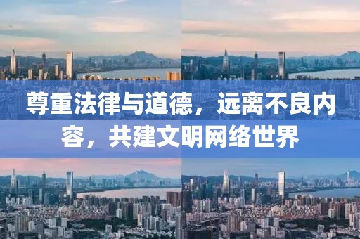 尊重法律与道德，远离不良内容，共建文明网络世界