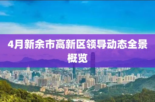 4月新余市高新区领导动态全景概览