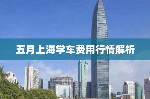 五月上海学车费用行情解析