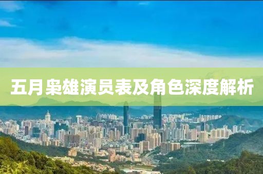 五月枭雄演员表及角色深度解析