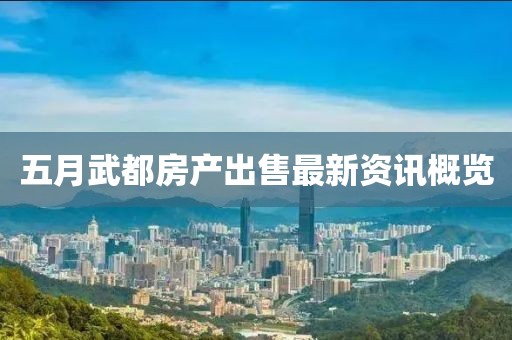 五月武都房产出售最新资讯概览