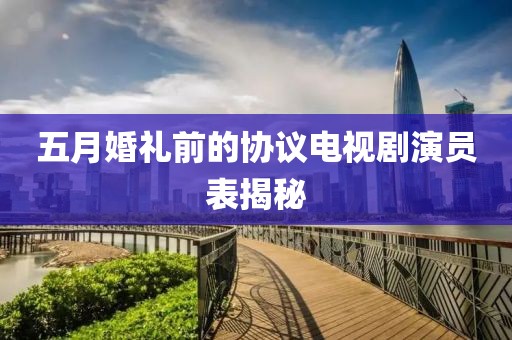 五月婚礼前的协议电视剧演员表揭秘