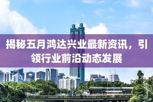 揭秘五月鸿达兴业最新资讯，引领行业前沿动态发展