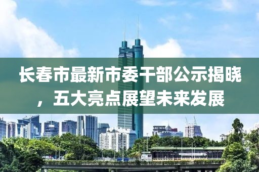长春市最新市委干部公示揭晓，五大亮点展望未来发展