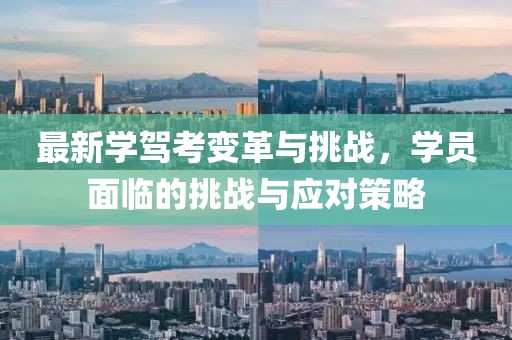 最新学驾考变革与挑战，学员面临的挑战与应对策略