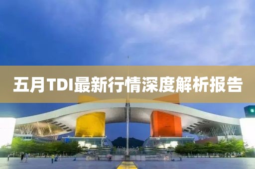 五月TDI最新行情深度解析报告
