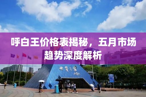 呼白王价格表揭秘，五月市场趋势深度解析