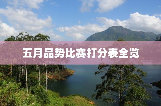五月品势比赛打分表全览