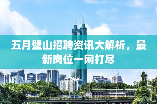 五月壁山招聘资讯大解析，最新岗位一网打尽