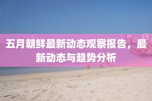 五月朝鲜最新动态观察报告，最新动态与趋势分析