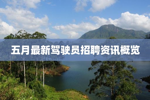 五月最新驾驶员招聘资讯概览