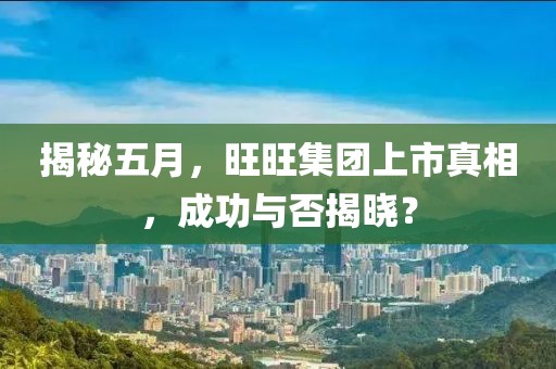 揭秘五月，旺旺集团上市真相，成功与否揭晓？