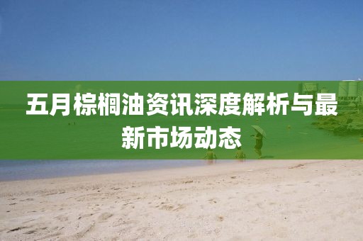 五月棕榈油资讯深度解析与最新市场动态