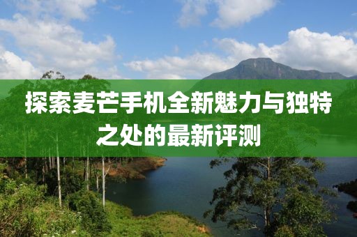 探索麦芒手机全新魅力与独特之处的最新评测