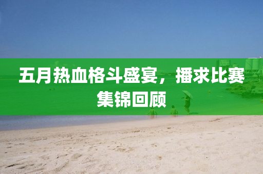 五月热血格斗盛宴，播求比赛集锦回顾