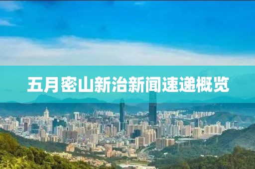 五月密山新治新闻速递概览