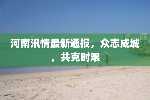 河南汛情最新通报，众志成城，共克时艰