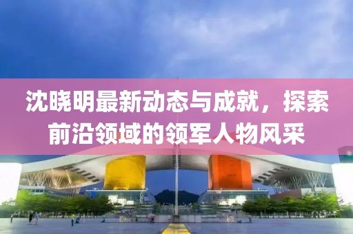 沈晓明最新动态与成就，探索前沿领域的领军人物风采