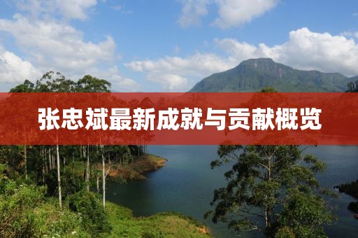 张忠斌最新成就与贡献概览