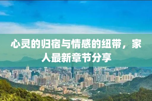 心灵的归宿与情感的纽带，家人最新章节分享