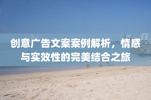 创意广告文案案例解析，情感与实效性的完美结合之旅