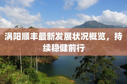 涡阳顺丰最新发展状况概览，持续稳健前行