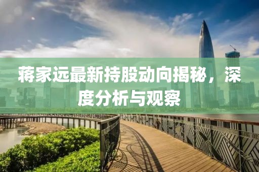 蒋家远最新持股动向揭秘，深度分析与观察