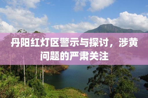 丹阳红灯区警示与探讨，涉黄问题的严肃关注