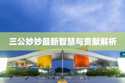 三公妙妙最新智慧与贡献解析