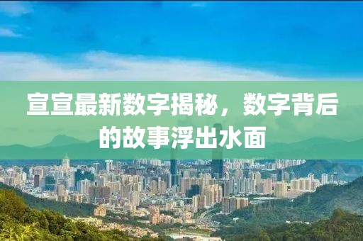 宣宣最新数字揭秘，数字背后的故事浮出水面