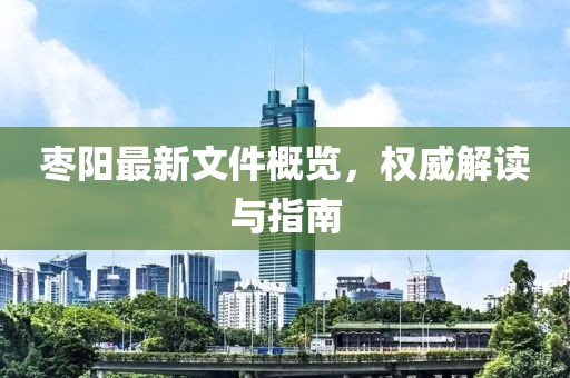 枣阳最新文件概览，权威解读与指南