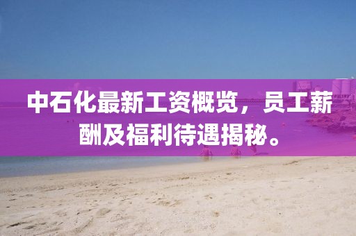 中石化最新工资概览，员工薪酬及福利待遇揭秘。