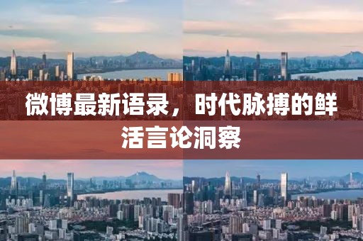 微博最新语录，时代脉搏的鲜活言论洞察