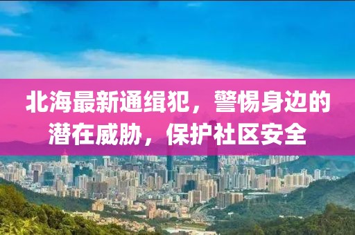 北海最新通缉犯，警惕身边的潜在威胁，保护社区安全