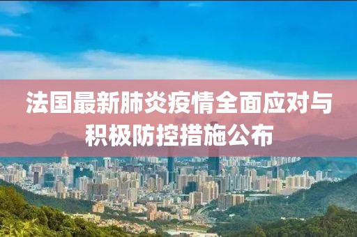 法国最新肺炎疫情全面应对与积极防控措施公布